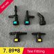 7.89 tee-way automobile fuel pipe quick connector gasoline diesel filter female connector quick plug card