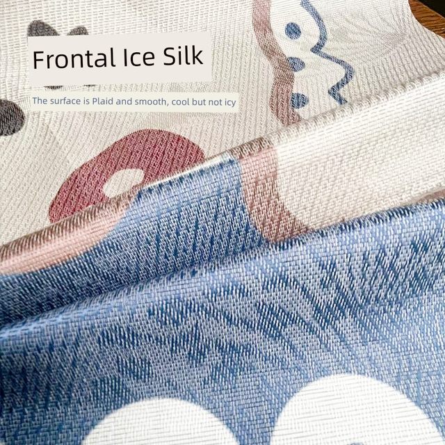 Summer ice silk mat three-piece set for home washing machine washing summer soft mat foldable bed sheets for babies