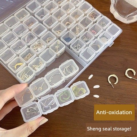 56 grid anti-oxidation jewelry box earring earrings hand jewelry box necklace ring storage bag artifact