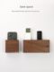 Remote control storage box solid wood punch-free living room TV air conditioner wall hanging wall bedroom mobile phone storage rack