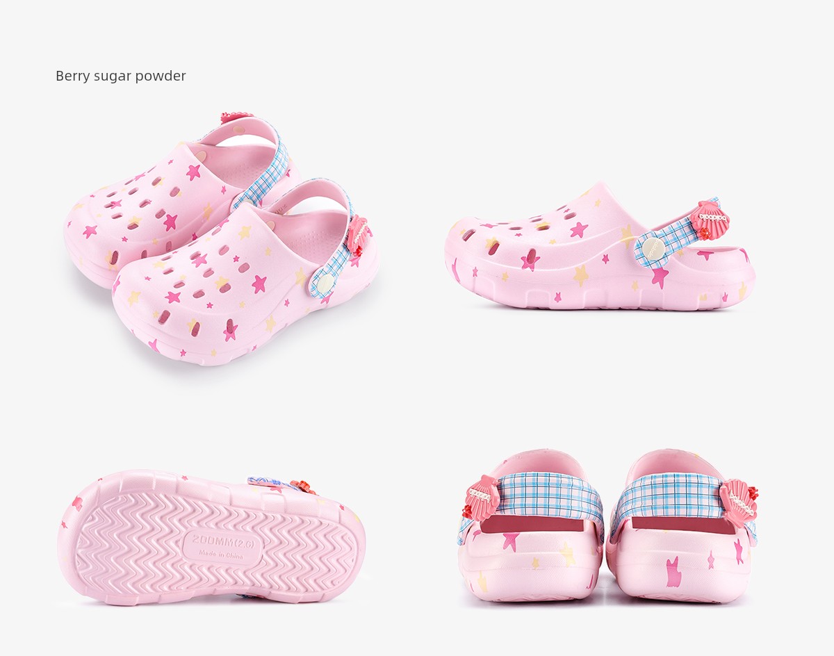 Balabala Kidsren's Slippers for Girls, Summer Baby Hole-In-The-Wall Shoes, Princess Cute Little Girl Soft-Soled Beach Sandals — 16