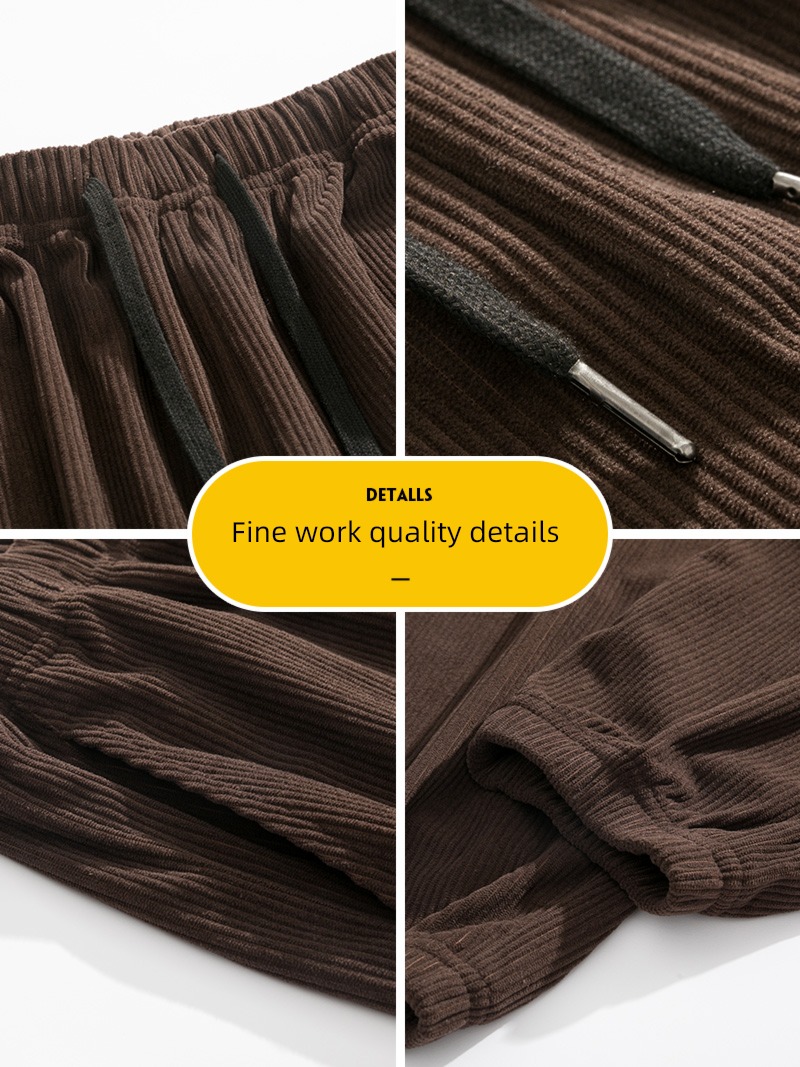 Korean version trend leisure time spring and autumn Versatile corduroy trousers