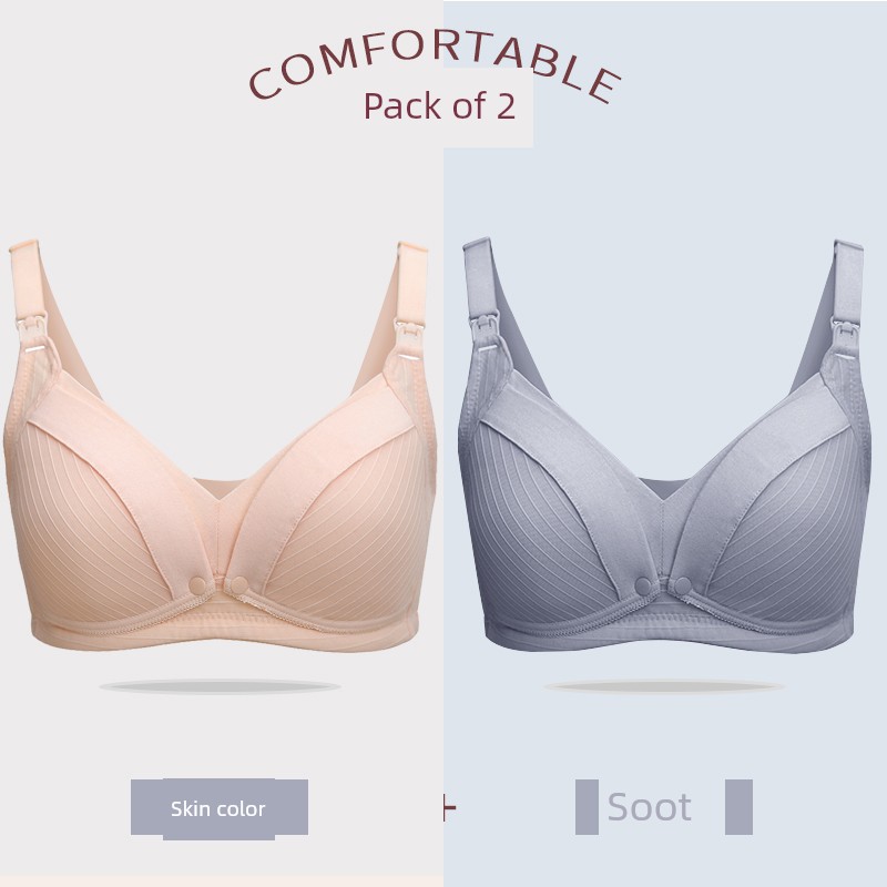 Breastfeeding Intimates Pregnant Women Push up Bras Push-up Postpartum Feeding Pure Cotton Exclusive for Pregnancy Bra Autumn and Winter Thin — 4