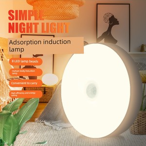 Human Body Automatic Induction Lamp Small Night Lamp Bedroom Bedside Charging Person Light Toilet Stairs Night Light Sle