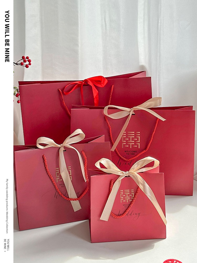 Wedding Red Dowry Fancy Festive Gift Bag