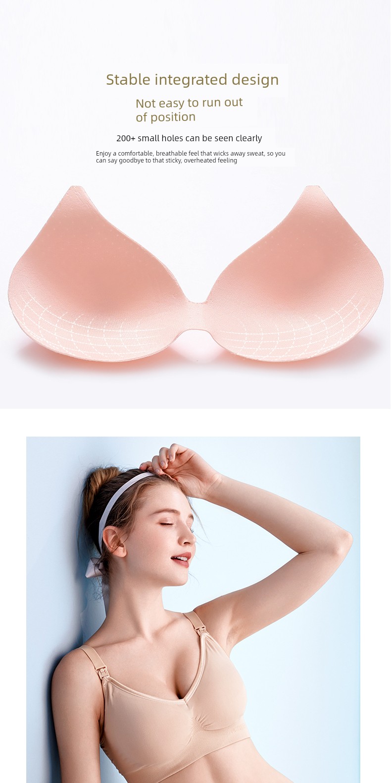 October Queen Nursing Bra for Women, Special for Pregnancy and Postpartum Breastfeeding, Anti-Sagging, Gathering, Sleep-Friendly, Seamless Maternity Bra — 13