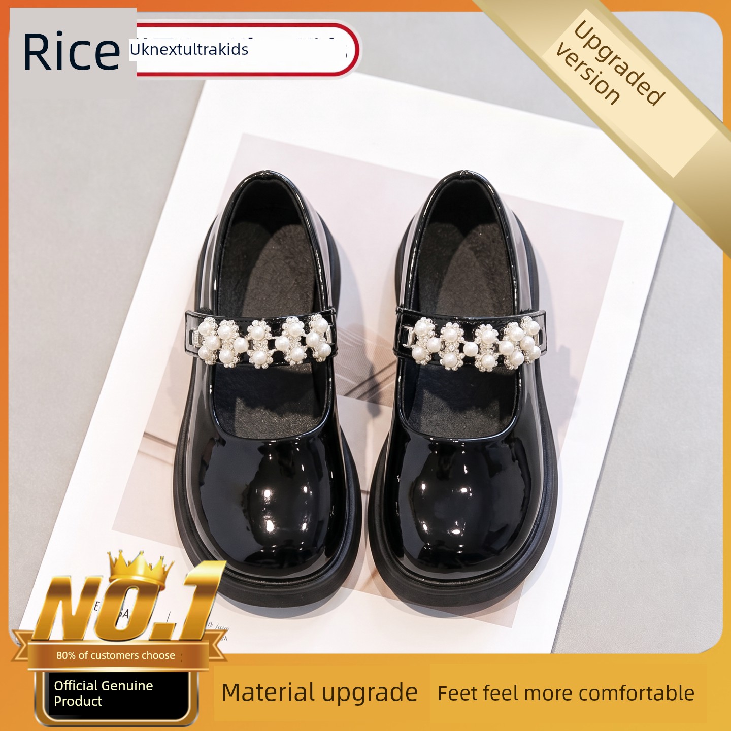 British Nu Black Leather Shoes for Girls, College Style, Soft Sole, Suitable for Skirts, British Style Princess Shoes, Children's Performance Autumn Shoes — 3