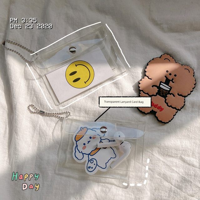 透明卡包pvc防水收纳袋挂件包零钱包塑料钥匙票据便携女士小迷你