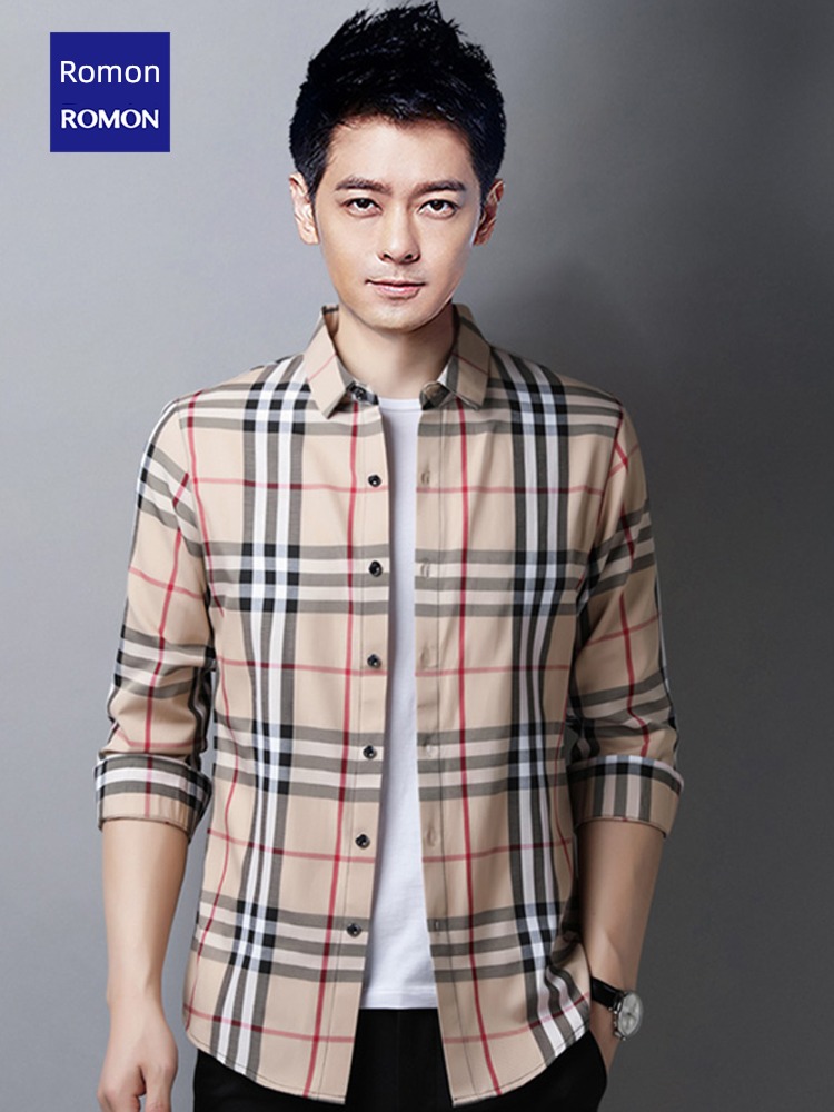 Plush leisure time No iron Anti wrinkle man Long sleeve shirt