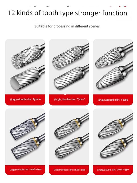 Carbide rotary file metal electric inner grinding head ACFM electric drill grinding drill bit electric frustration tungsten steel milling cutter