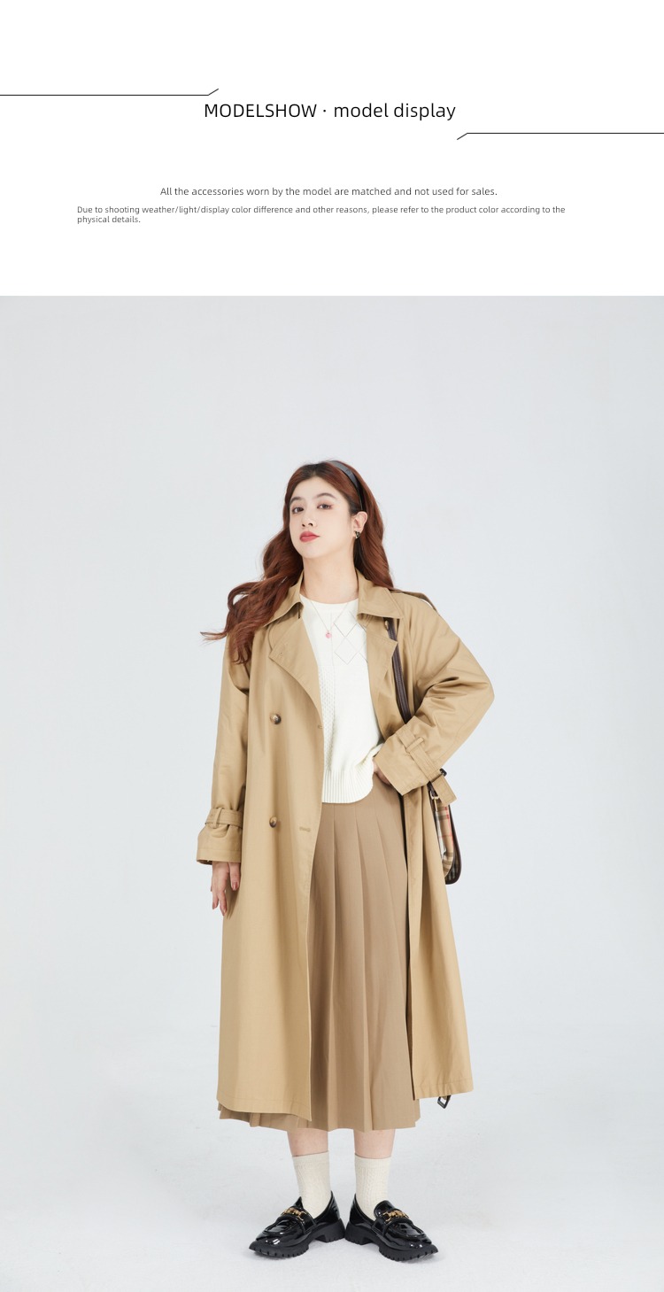 Li xiaosa Fat mm Medium and long term easy Windbreaker loose coat