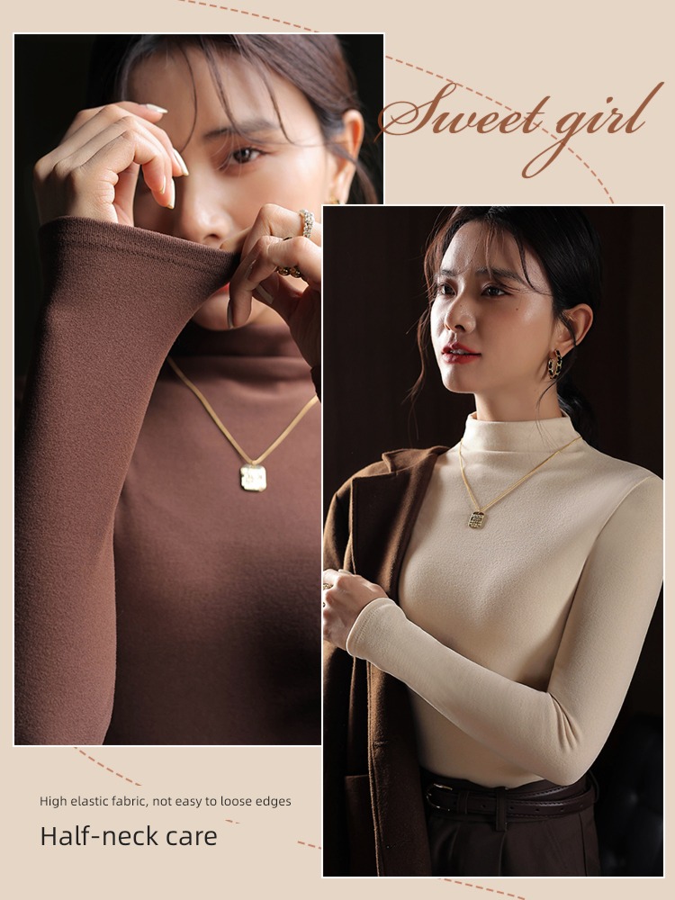 two-sided Derong Autumn and winter Advanced sense thickening Undershirt