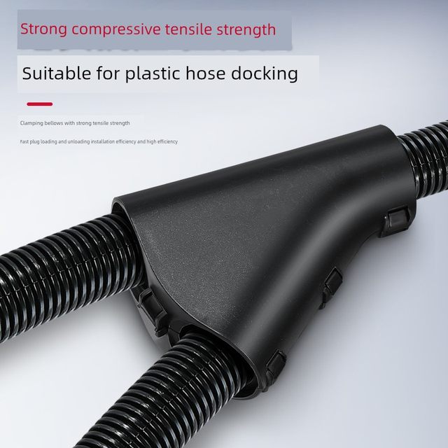 Nylon corrugated pipe joint tee fixed plastic hose accessories PA open type wire threading tube lock head diameter snap buckle