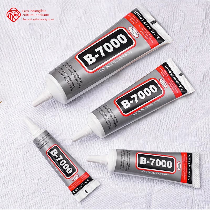 Special Enamel Wire Bonding Glue B-7000 Glue for Cloisonné Handmade DIY Crafts, Gold Wire Scissors Set