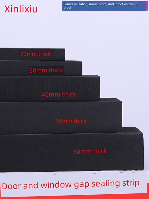 Black foam rubber strip sponge door and window seal shock absorbing pad cushion anti-collision mechanical equipment sound insulation self-adhesive gasket
