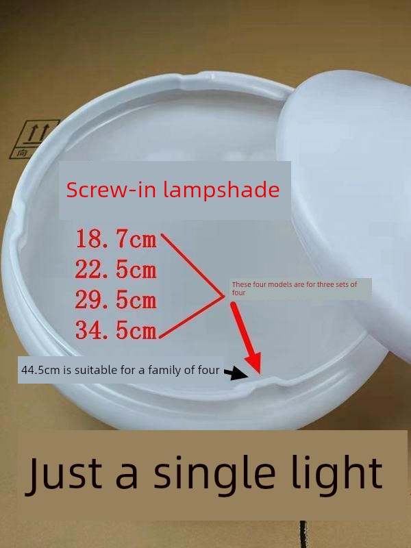 Old-Fashioned Buckle round Ceiling Lampshade Corridor Balcony Kitchen and Bathroom Engineering For Home Emergency Spin Foot Clip Plastic Shell