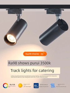Anti-Glare Spotlight Track Light with Warm Light for Hot Pot and Barbecue Restaurants, Bars, and Catering Establishments