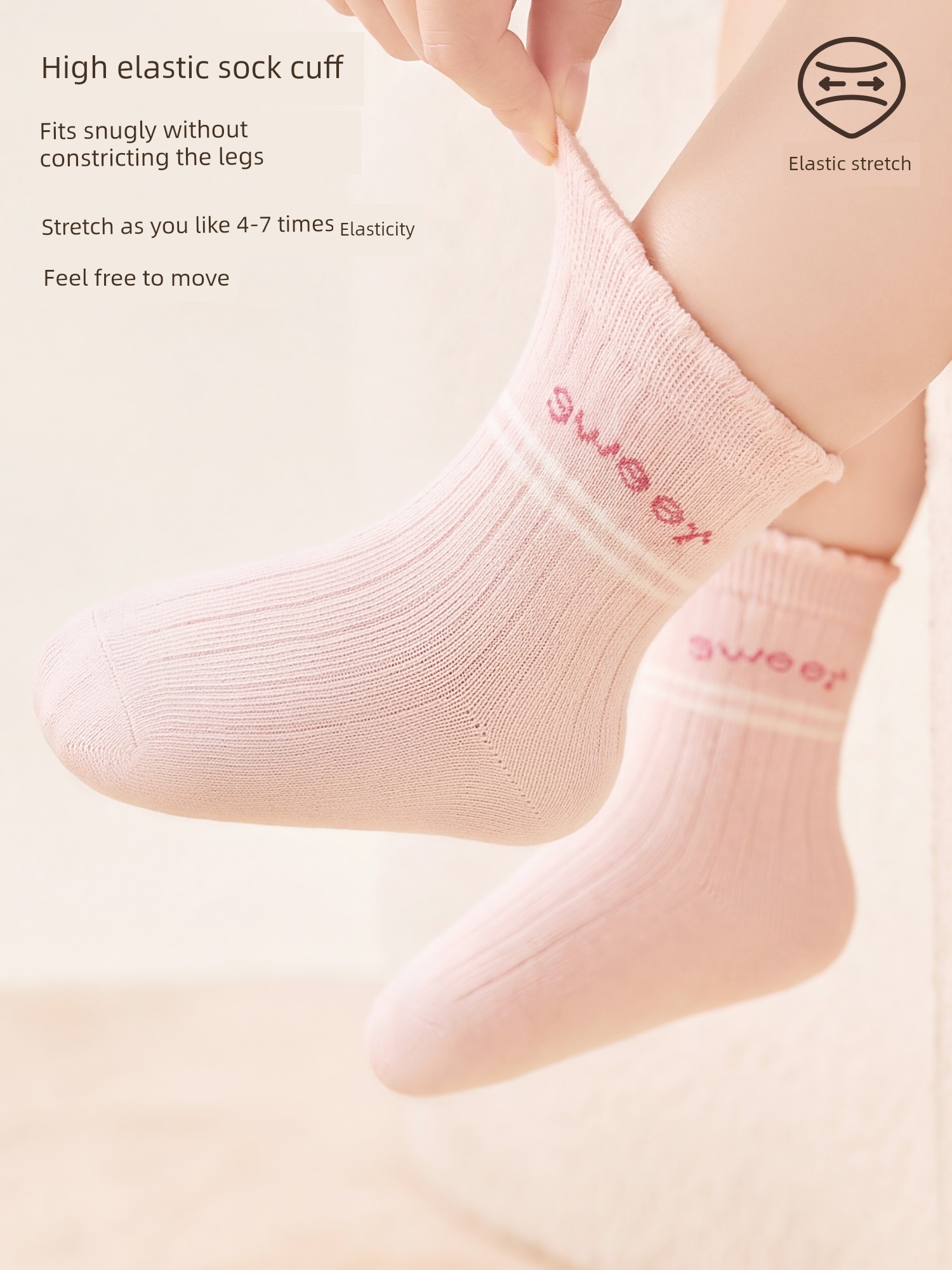 Baby Socks Infant Spring and Autumn Pure Cotton Class a Girls' Autumn and Winter One-Year-Old Cotton Socks Children's Non-Binding Mid-Tube Socks Autumn — 2