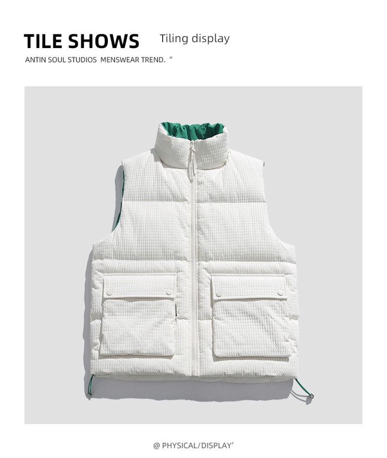 Chaopai Gold brick Down jacket Winter money Wear out Vest