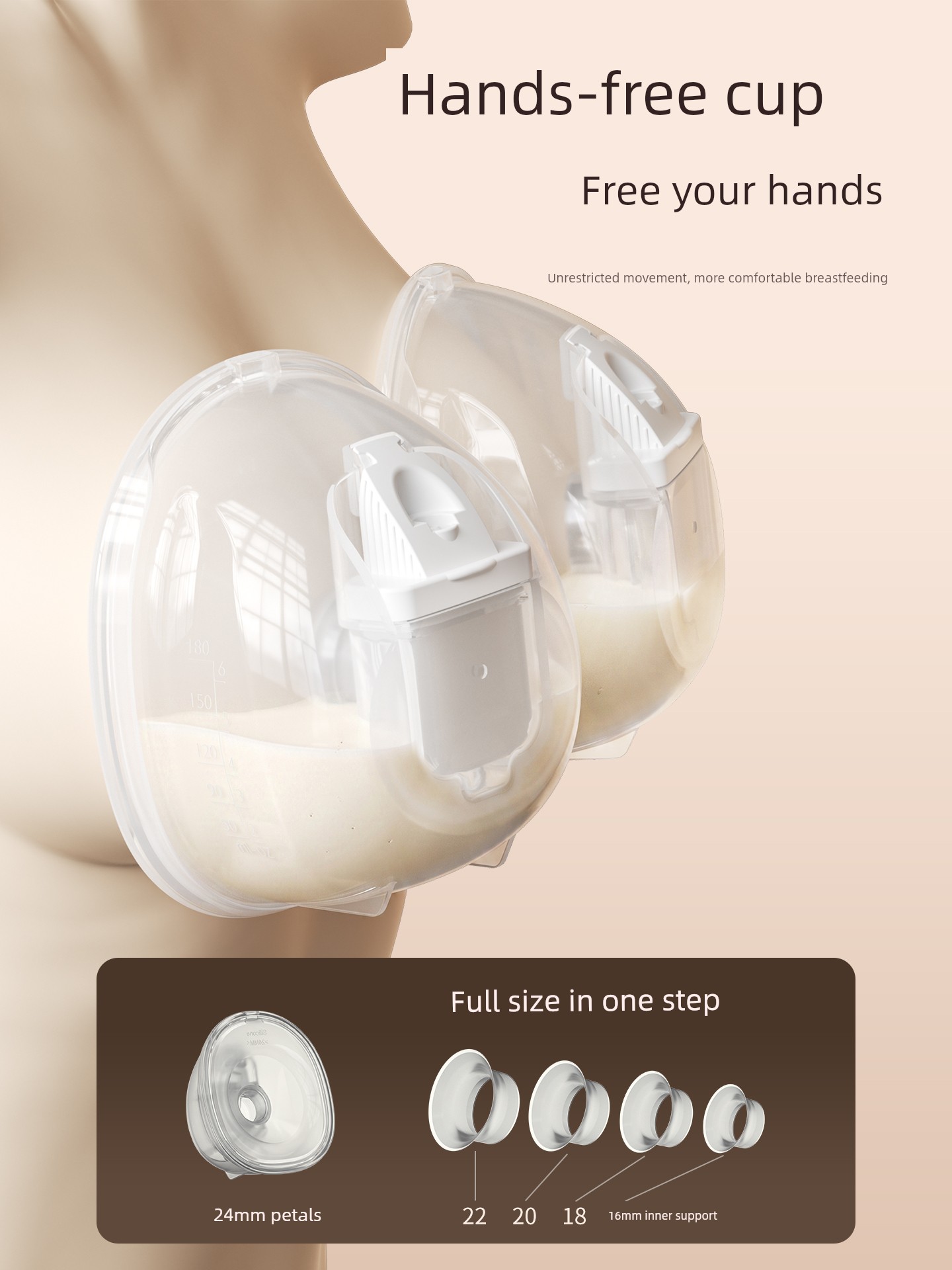 Lubebi Double-Sided Electric Breast Pump, Massage Breast Pump, Fully Automatic Hands-Free Breast Pump, Quiet Breast Pump — 3