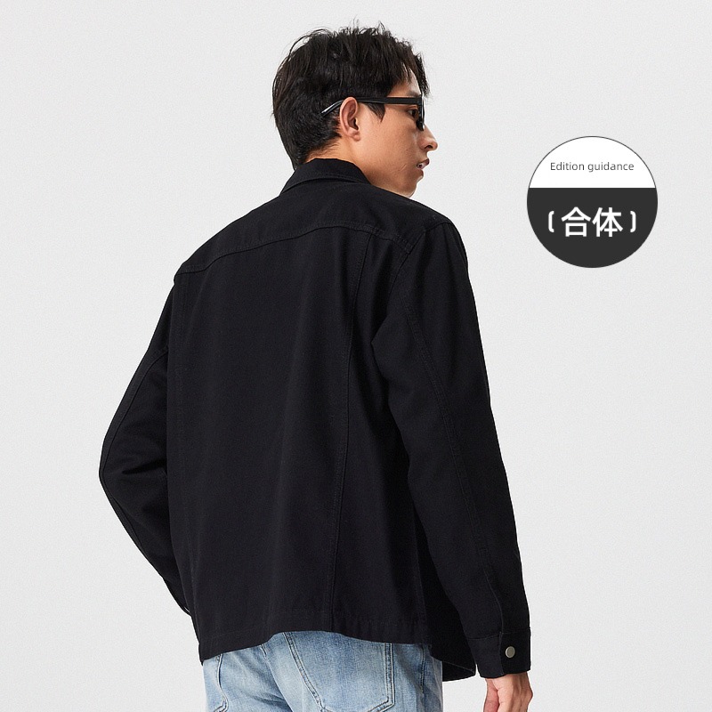 Cabbeen trend leisure time Ruffian handsome schoolboy Lapel Embroidery