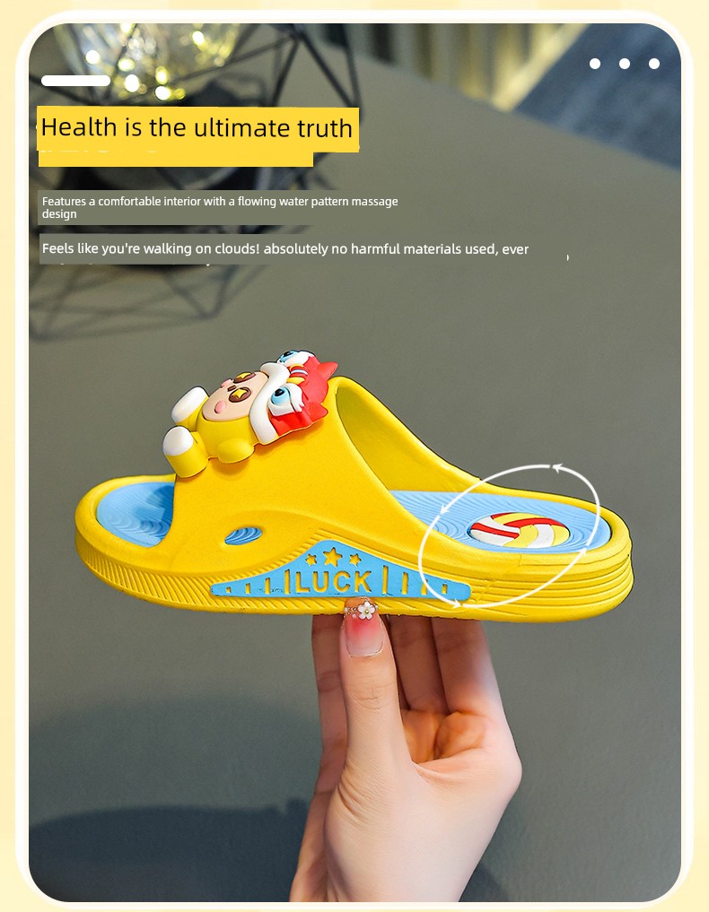 Children's Slippers for Boys, Summer 2026 New Model, Cute Cartoon Design for Girls, Non-Slip Thick-Soled Sandals for Older Kids — 7