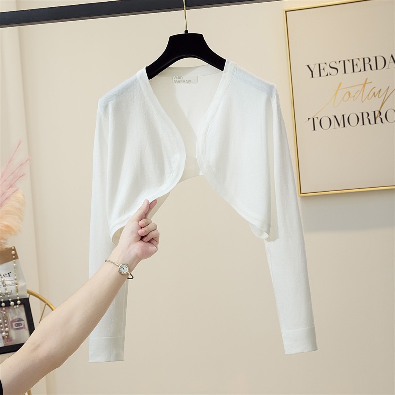 summer Thin money Cardigan Ice silk jacket Little coat waistcoat