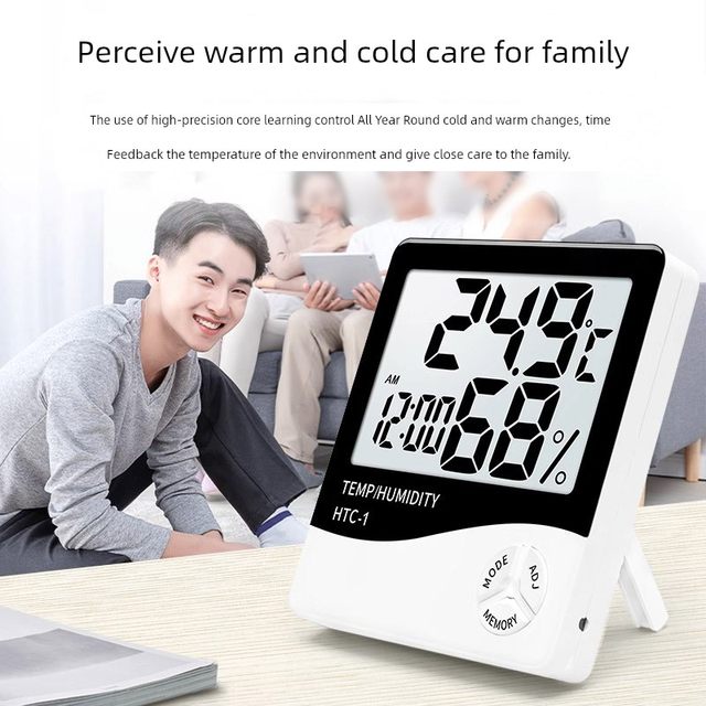 Temperature and humidity meter for industrial electronic thermometer indoor home high-precision digital display dry humidity meter display accurate display