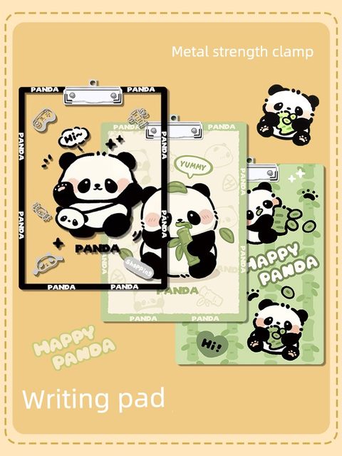 Acrylic board clip a4 folder high-value cartoon cute fixed board writing clip elementary school students school supplies exam writing board children student pad transparent girl test paper storage clip