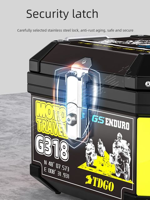 Motorcycle trunk trunk scooter large general electric vehicle removable tool box non-aluminum alloy box