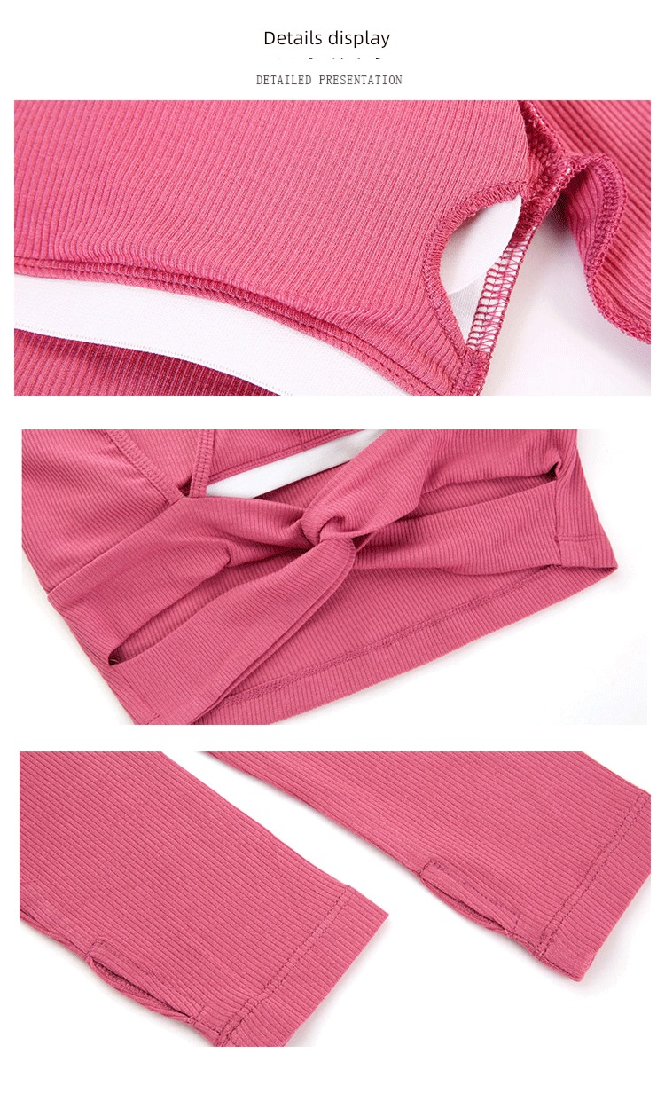 female leisure time motion Long sleeve Beautiful back pilates Fitness wear