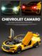 Bumblebee Camaro sports car alloy car model 1 32 gold steel deformation toy car ornament simulation car model