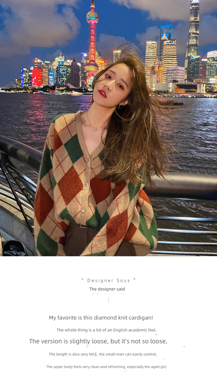 loose coat female Guoguojia Cardigan Early autumn new pattern sweater