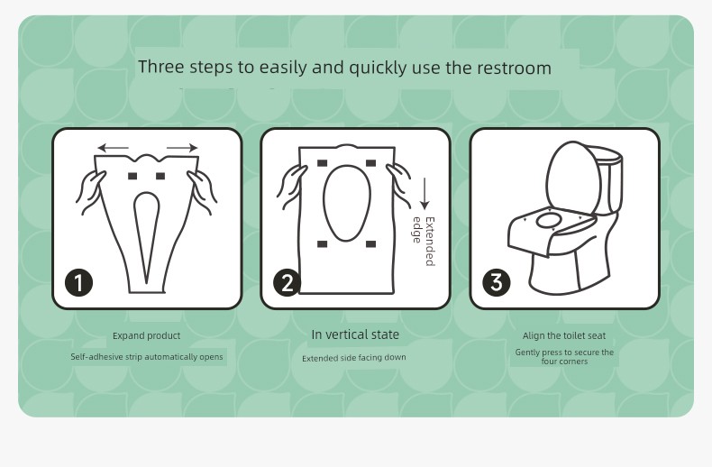 【U First】Deyou Disposable Toilet Seat Covers, Individually Packaged, for Business Trips and Travel, Hotel Toilet Seat Covers, 3 Pieces — 6