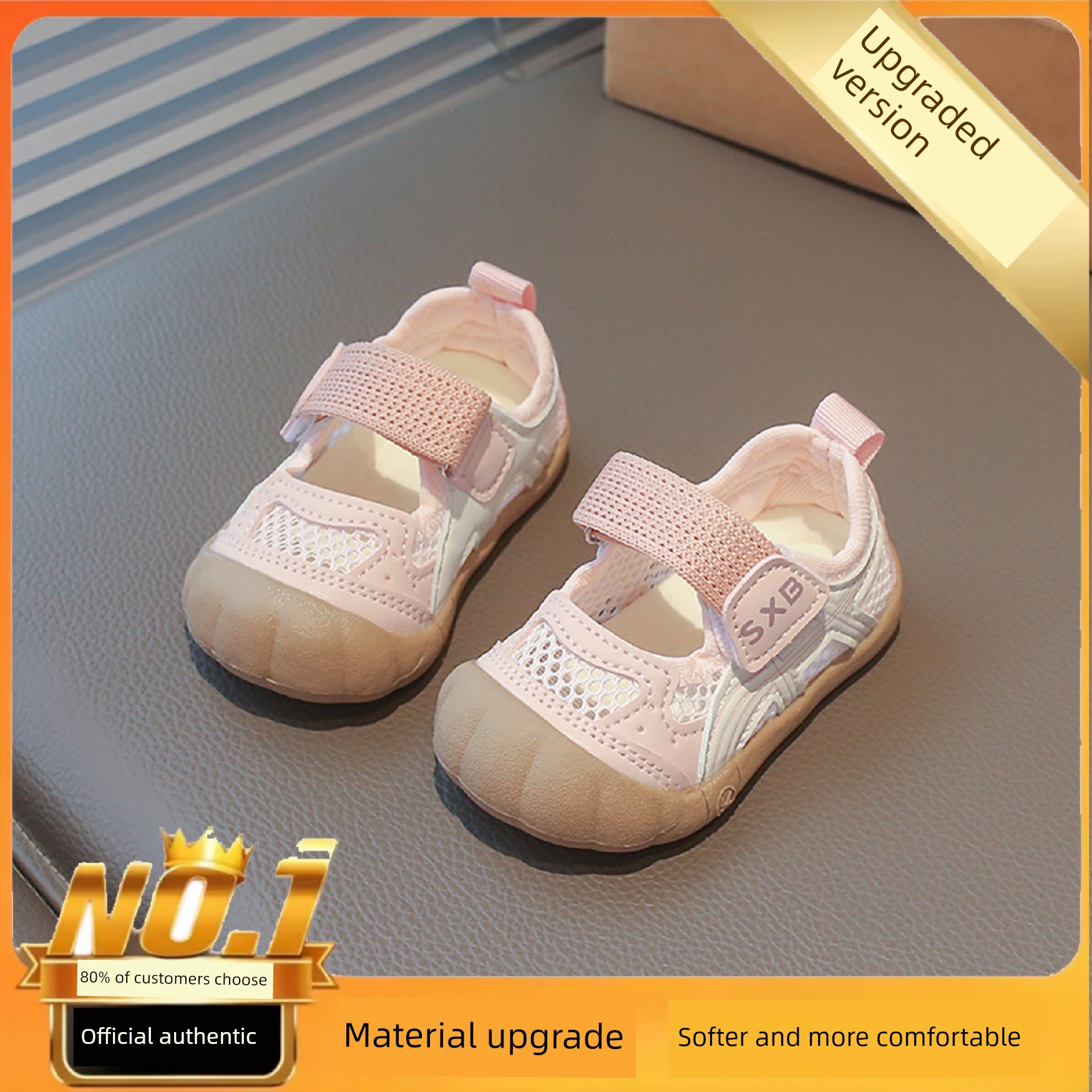British Baby Girl Sandals 2 Years Old 2026 Summer New Style Girls' Soft-Soled Boys' Baby Mesh Sports Shoes Functional Shoes — 1