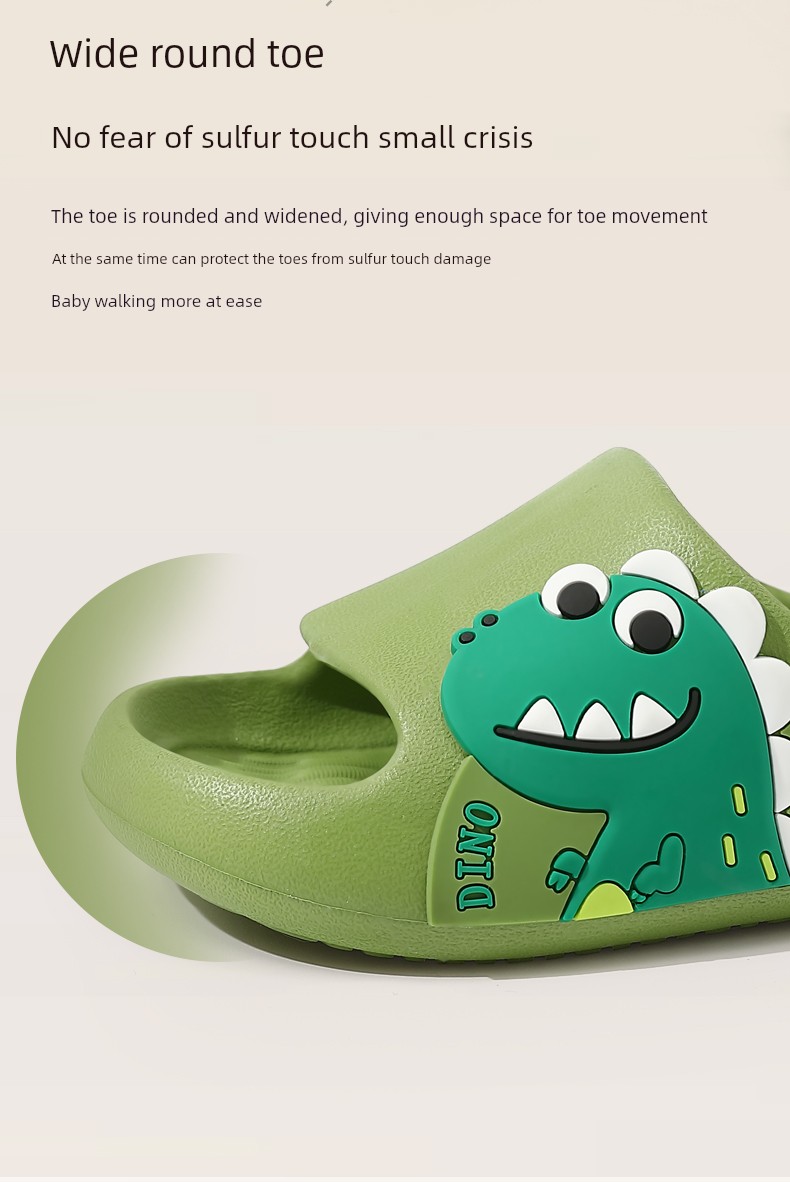 Boys Summer Indoor Non Slip Dinosaur Kids Slippers — 7