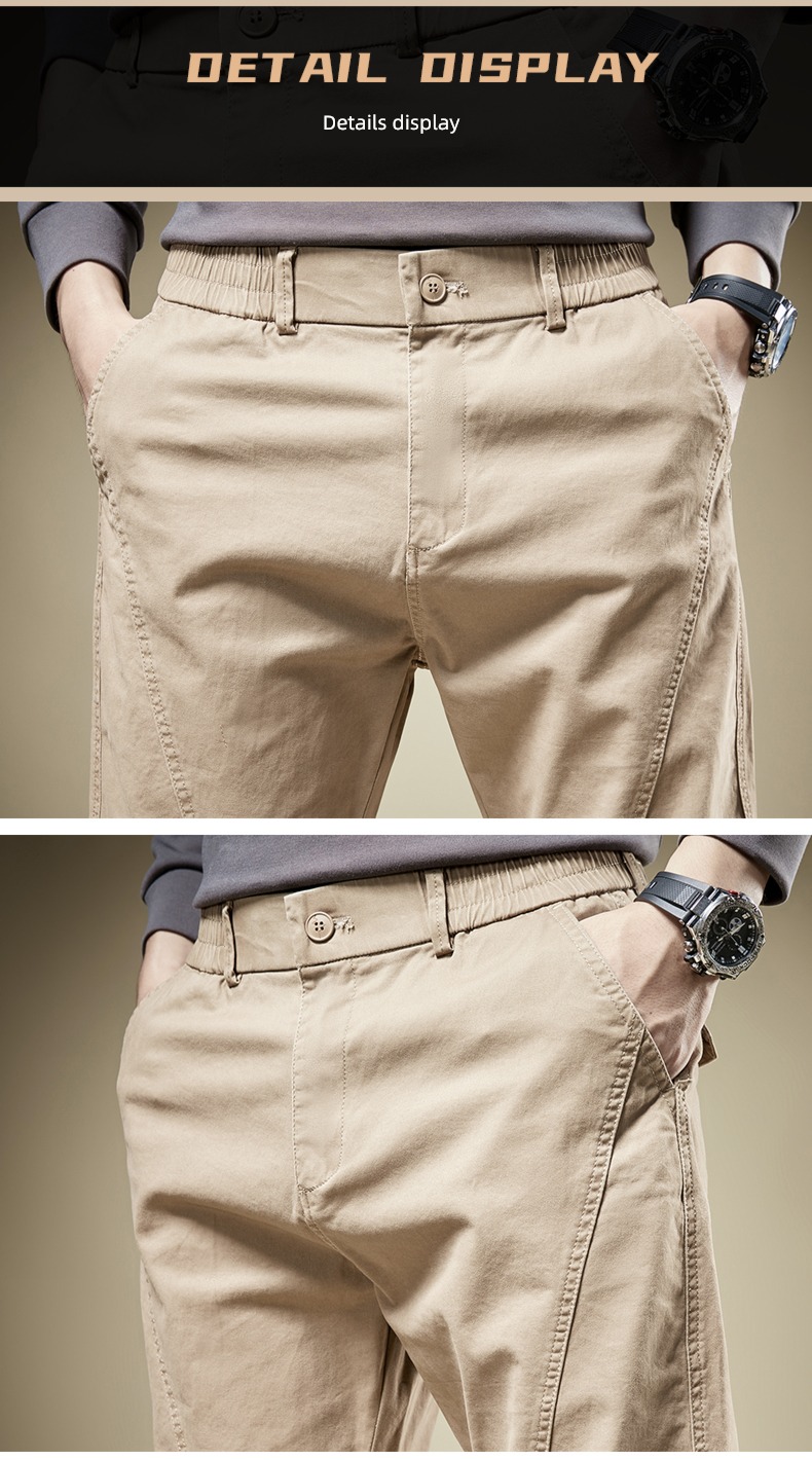 khaki spring and autumn new pattern Korean version trend Overalls