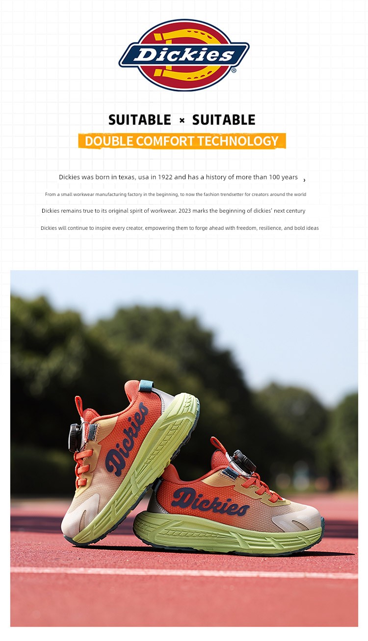 Dickies Kidsren's Sports Shoes for Boys and Girls, Lightweight, Breathable, Casual Swivel Buckle Kidsren's Shoes, Soft-Soled, Wear-Resistant Running Shoes — 14