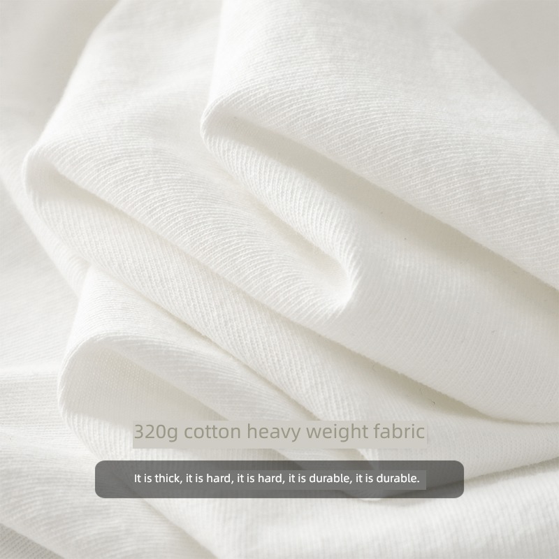 Pounds 320G Three books Solid color pure cotton Long sleeve T-shirt