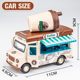 Children's cute fun toy car ice cream ice cream burger dining car bus music Huili alloy car model