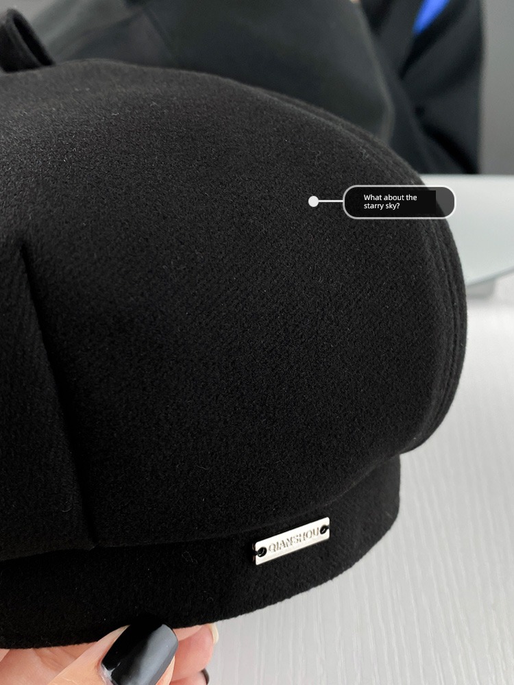 Internet celebrity solar system female Autumn and winter Korean version Tidal display face Little hat