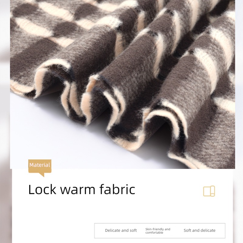 female winter thickening new pattern Korean version lovely lattice scarf