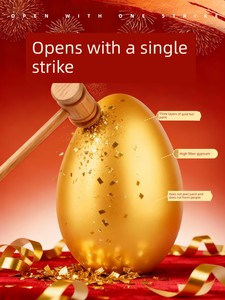 Source Factory Wholesale Golden Egg Smash Box, Celebration Lottery Props, Colorful Eggs, Children's Golden Egg Smashing,