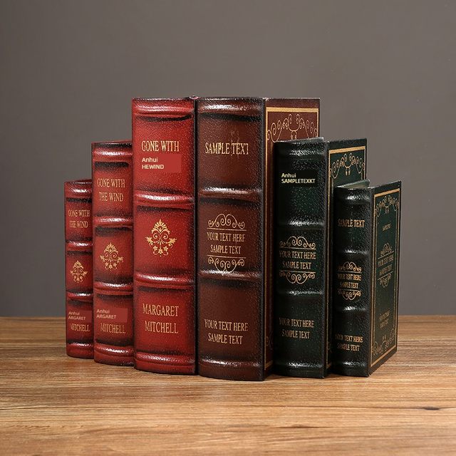 English fake book ornaments decoration light luxury European retro simulation book storage box hidden mobile phone photo prop book