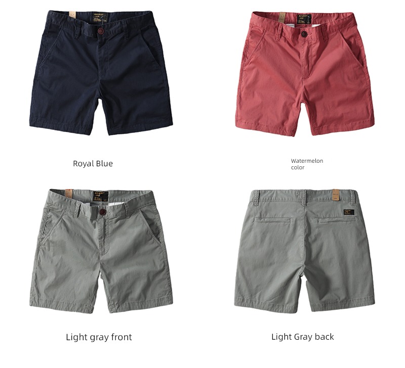 summer man Versatile Self-cultivation leisure time Solid color Three minutes of pants