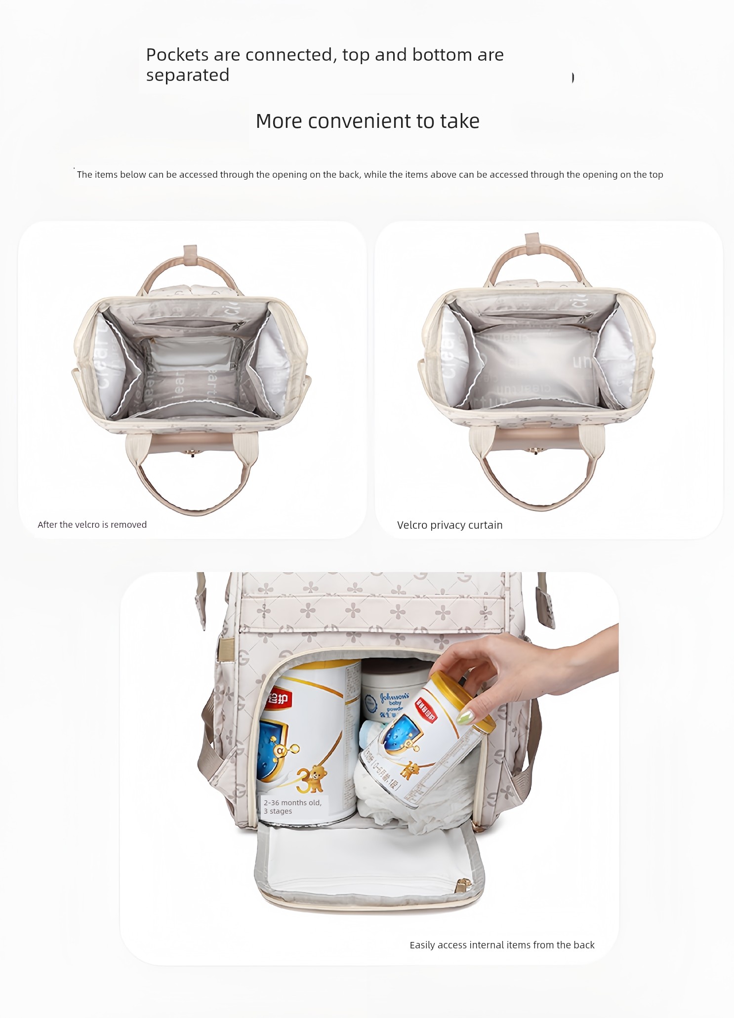 New Fashionable Mommy Bag, Multi-Functional, Large-Capacity, Waterproof Mother-Child Backpack, Lightweight Bag for Moms to Carry When Going Out with Their — 6