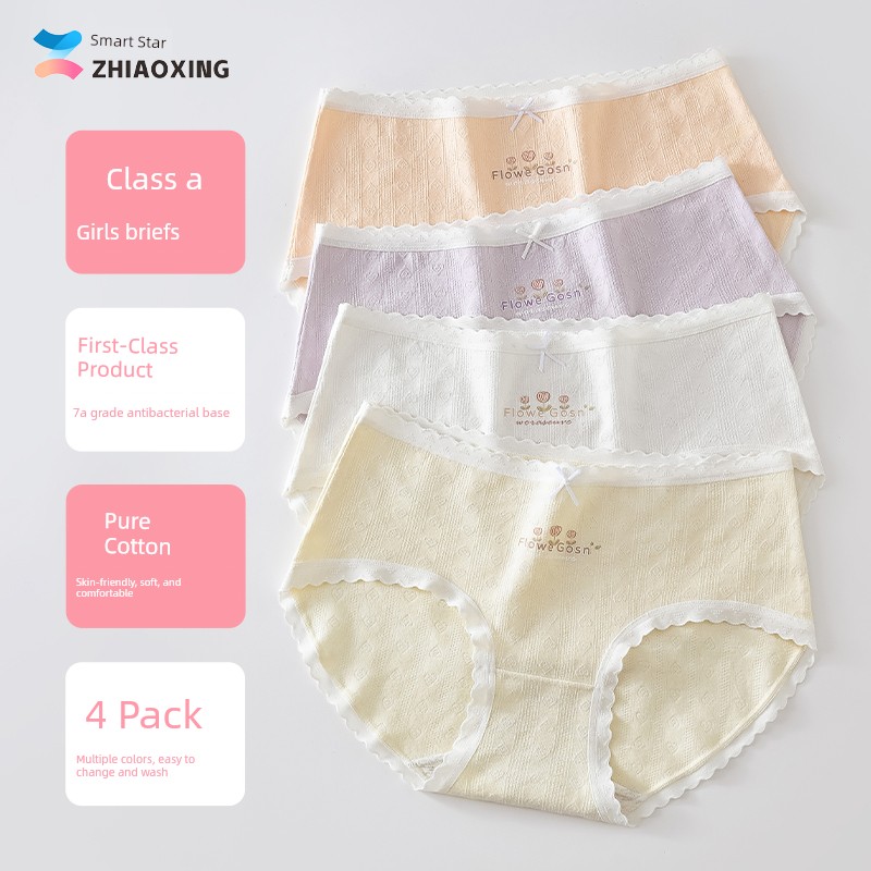 Girl Underwear Children's Development Period 10-14 Years Old Young Adult Primary School Junior High School Students Pure Cotton Summer Kids Briefs — 3