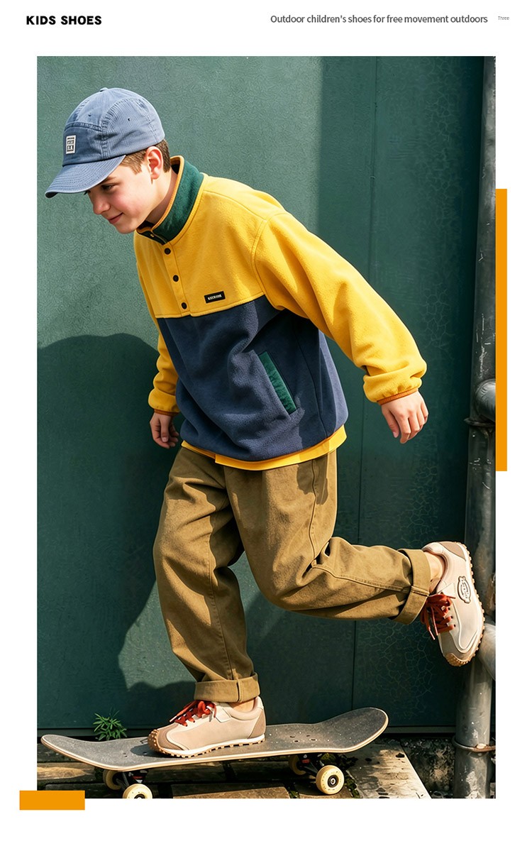 Dickies Retro Children's Sneakers New Autumn Casual Versatile Soft-Soled Shoes for Older Kids — 4