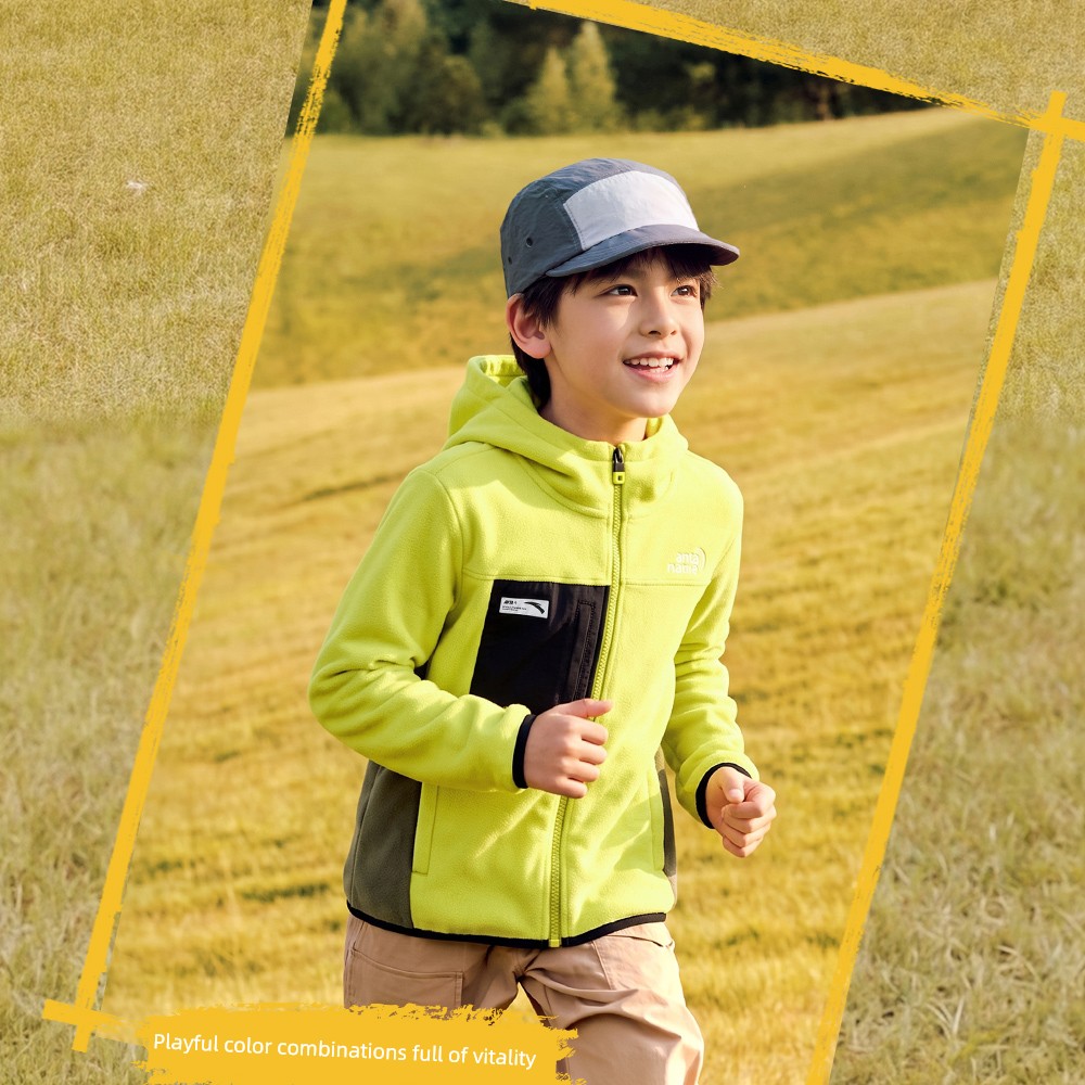 Anta Kidsren's Jacket Boys' Polar Fleece Baby Jacket 2026 Autum New Warm Anti-Static Hooded Top — 12