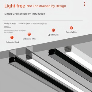Led Line Lights Line Light Embedded Aluminum Groove Lamp Slot Open-Mounted Linear Lamp Linear Lamp U-Shaped Lamp Strip L
